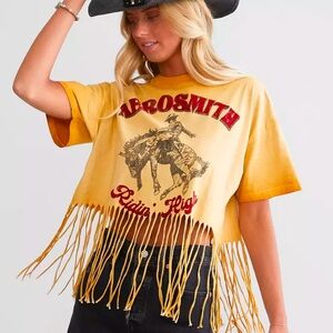 Buckle Aerosmith Goodie Two Sleeves Top Size Small